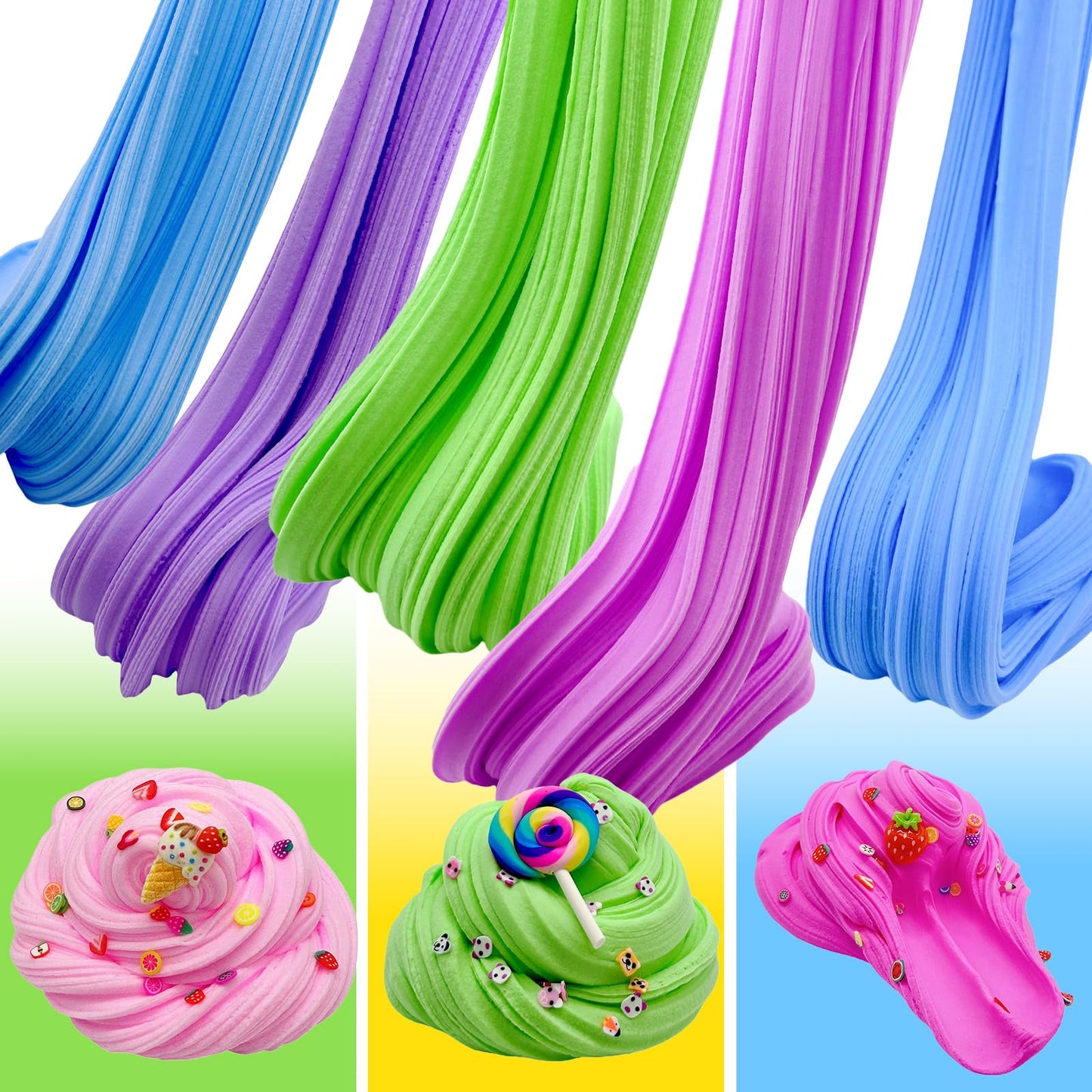 14 Pack Butter Slime Kit, Soft & Non-Sticky,Birthday Gifts for Girl and Boys, Easter Party Favors or Christmas Stocking fillers