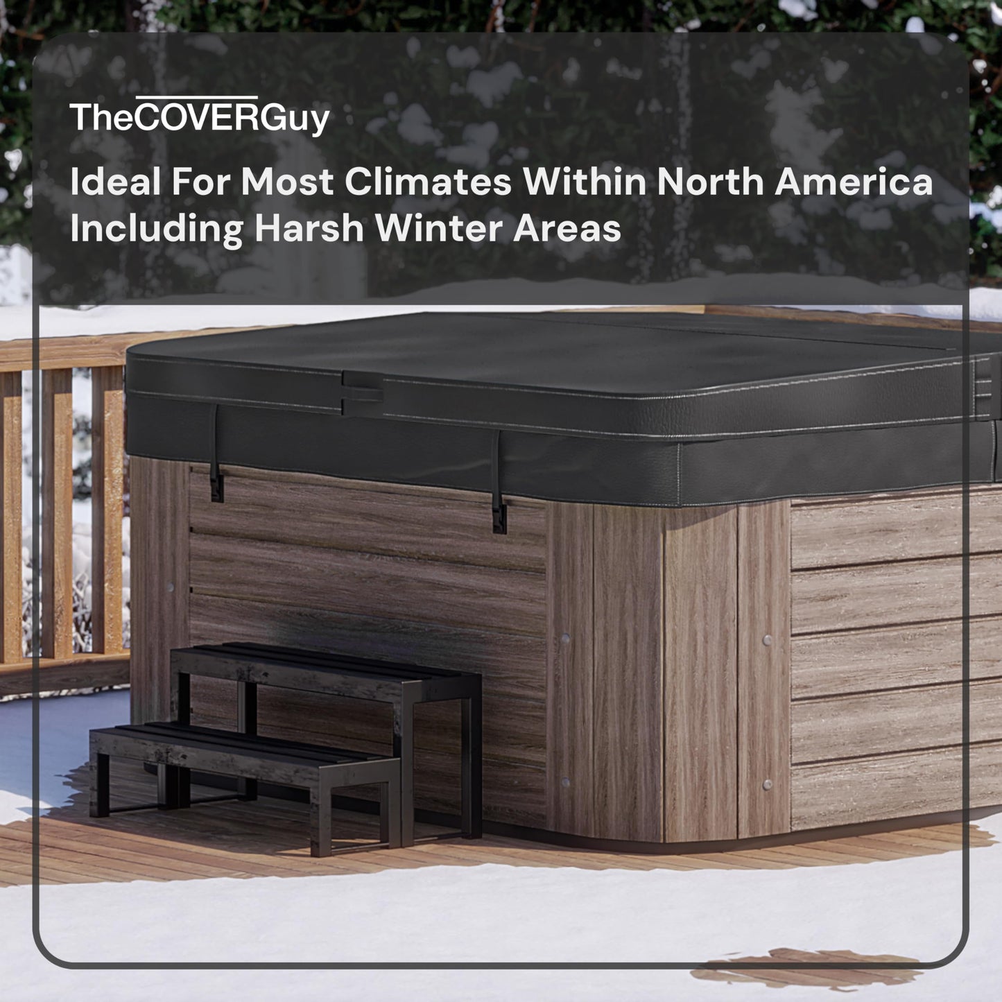 The Cover Guy Premium Hot Tub Cover | Custom Made Replacement Spa Cover | Energy-Saving Hot Tub Covers Built for All Climates | 6, 5, or 4 inch Taper
