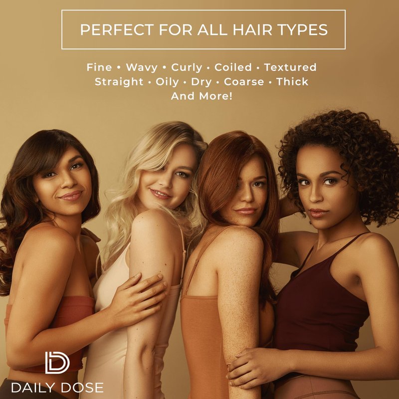 DAILY DOSE Award-Winning Clean Moisture Leave In Conditioner Spray Detangler for Dry, Damaged & Frizzy Hair. Instantly Softens, Smooths & Adds Shine for Kids & Adults. Vegan, Sulfate-Free, Color Safe