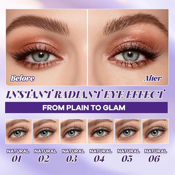 B&Q Wispy Lash Clusters Kit, Natural 03, Individual False Eyelashes Extension Set, Undetectable Natural Look for Effortless Day-to-Night Beauty, from Office Elegance to Date Night Glamour(8-16mix)