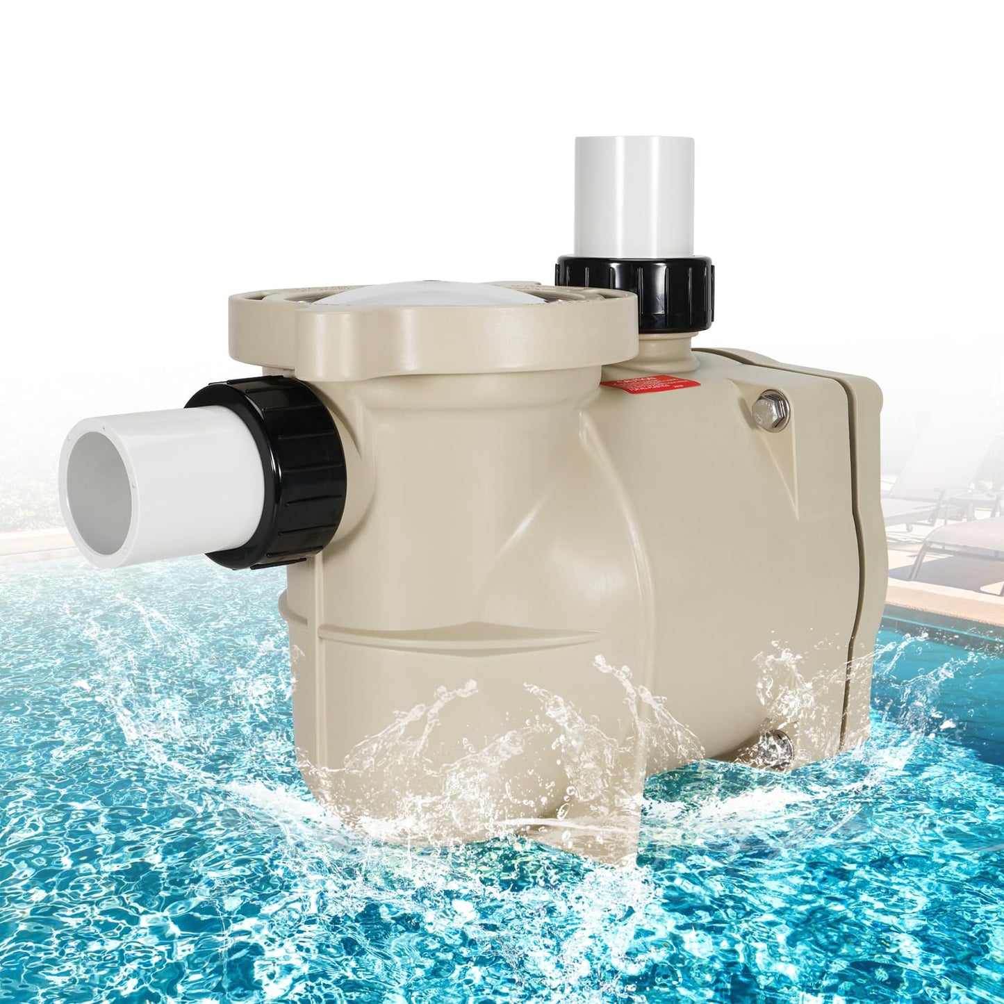loosoo 353010 Volute Assembly w/Housing & Lid & Locking Ring & Basket & Unions & Seal Plate Compatible with Pentair Superflo Pool Pump, for Pool and Spa Inground Pump, Almond