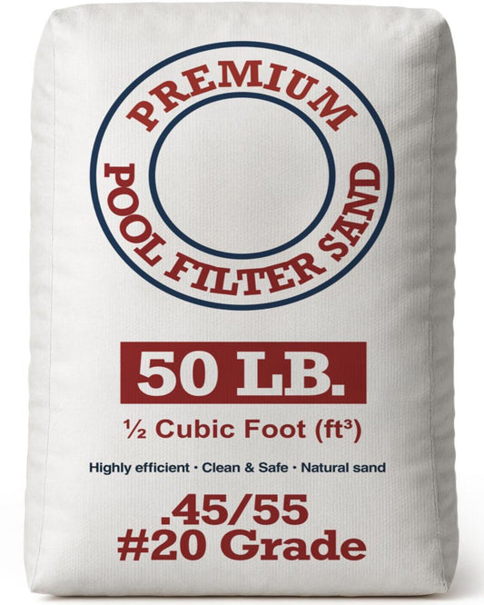 Play22 20 Grade Pool Filter Sand - Pool Sand, 50 Pound Bag Silica Sand for Pool Filter, Non Staining, Non Corroding, for Above Ground and Inground Swimming Pool Care