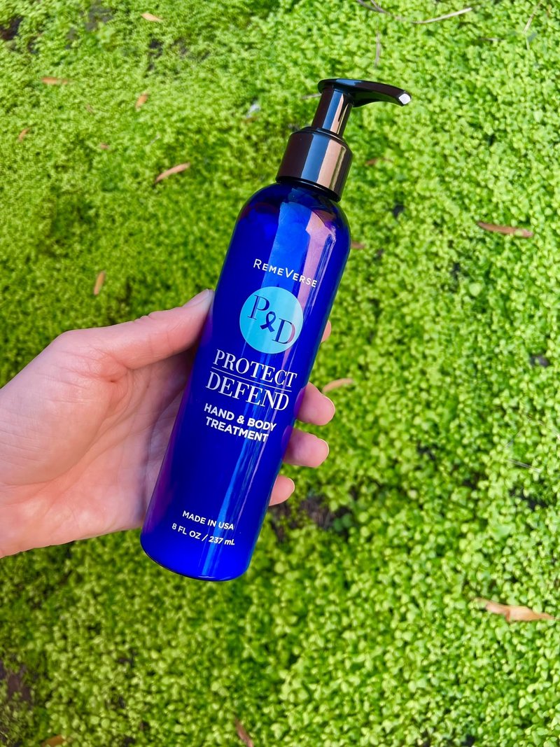 RemeVerse Protect & Defend Hand and Body Treatment Lotion - Moisturizer for Chemotherapy and Sensitive Skin - Hydrating and Nourishing Body Skin Care - Gentle & Fragrance-Free - Made in USA - 8 oz