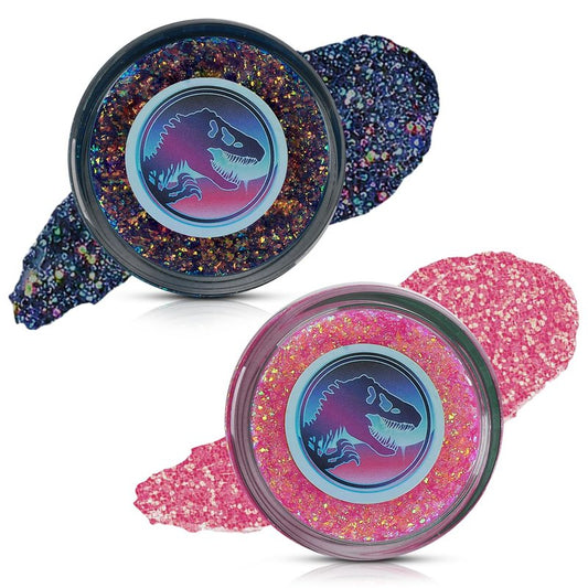 Profusion Cosmetics Jurassic World 2 Shade Glitter Gel - Lightweight Face & Body Gel, Quick-Drying, Hydrating & Non-Sticky Formula for All-Day Radiant Glow