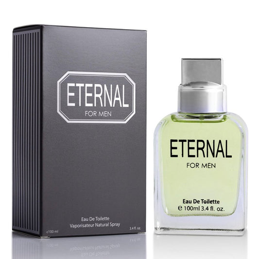 Eternal for Men - 3.4 Fluid Ounce Eau De Parfum Spray - Refreshing Citrusy & Floral Top Notes with Subtle Woody Undertones Smell Fresh All Day Long Gift for All Occasions, Parfume for Men 100ml