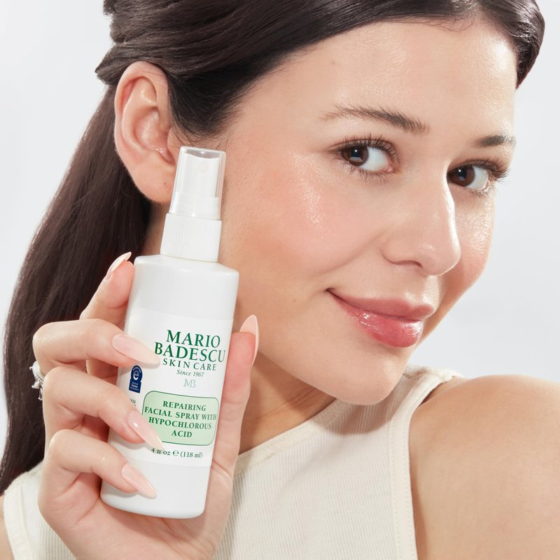 Mario Badescu Repairing HOCl Facial Spray with Hypochlorous Acid – Soothes & Hydrates Angry, Irritated Skin, Reduce Redness & Flare-Ups – pH Balancing, Non-Irritating Cleanser, Fragrance-Free, 4 Fl Oz
