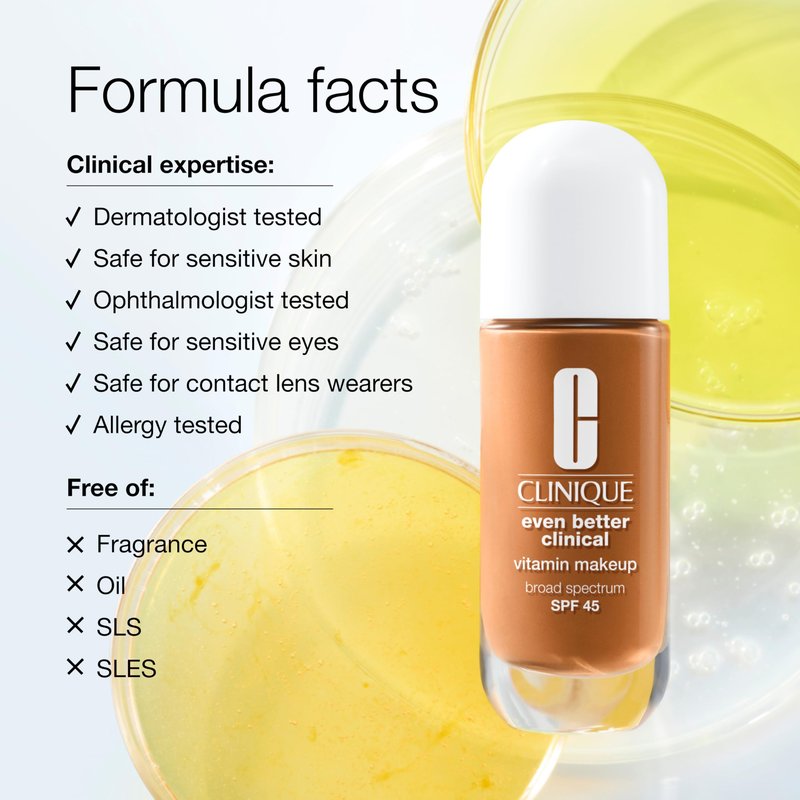Clinique Even Better Clinical Vitamin Makeup Broad Spectrum SPF 45 With Vitamin C, Vitamin E + Vitamin B3 | Light Coverage + Vibrant Finish, Light Medium Cool 5