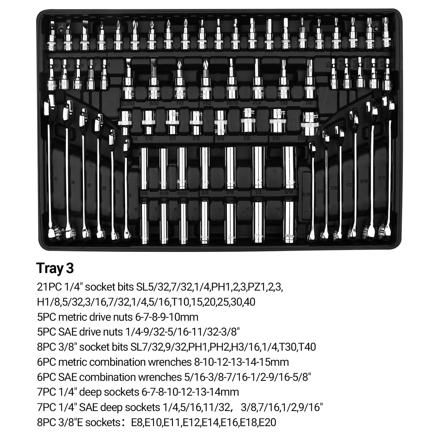 Mechanics Tool Set：DEKOPRO Mechanic Hand Tools Kit and Socket Sets, SAE and Metric, 1/2, 1/4, 3/8 Inch Ratchet Wrench, 234-Piece, Auto Tool Box Set for Car and Home Repair