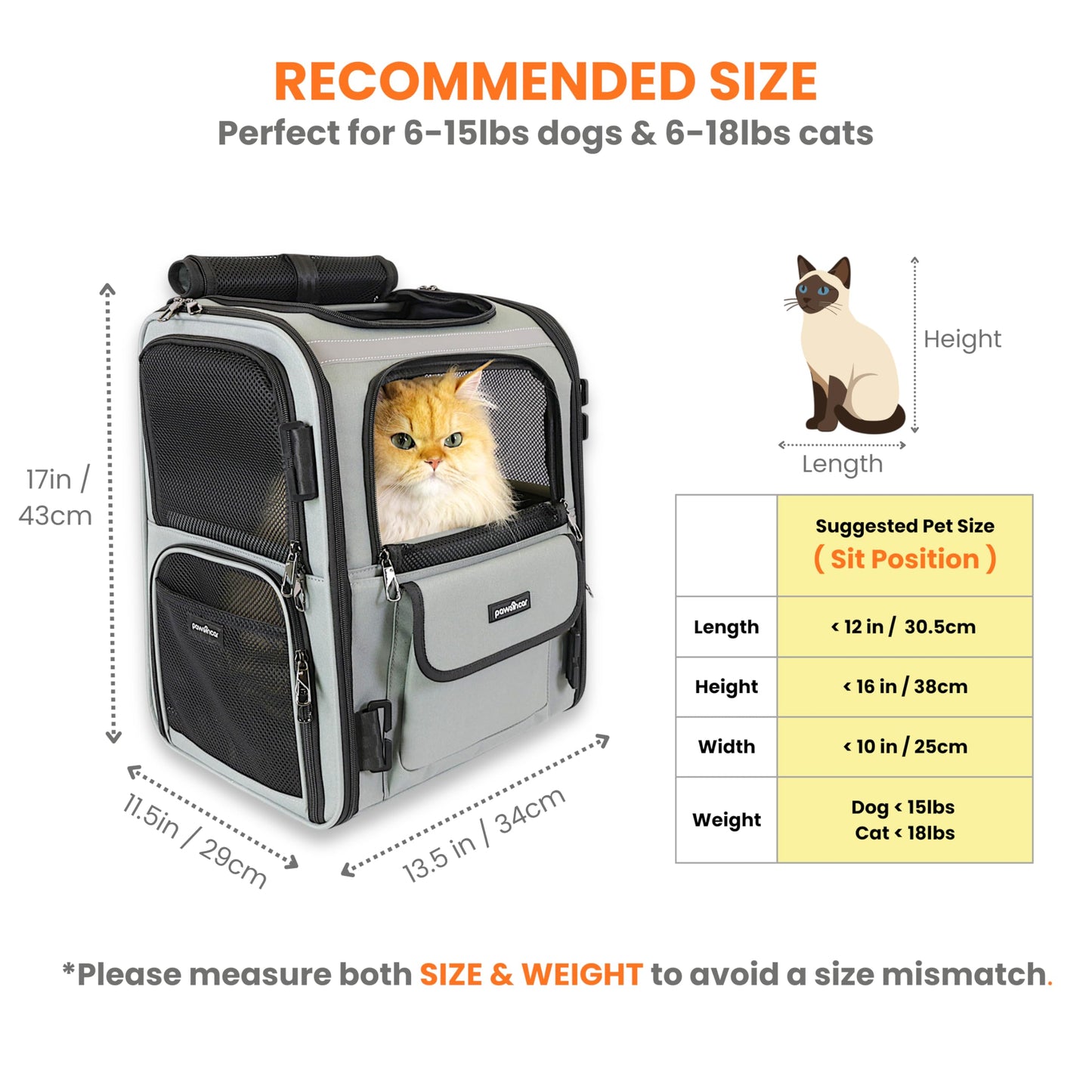 Crash-Tested Multi-Window Cat Backpack Carrier | 2-in-1 Lab-Tested Cat Car Seat & Dog Backpack Carrier | 4 Windows, 4-Side Breathable, Zipper Locks, Foldable | Perfect for Hiking & Pet Car Travel.