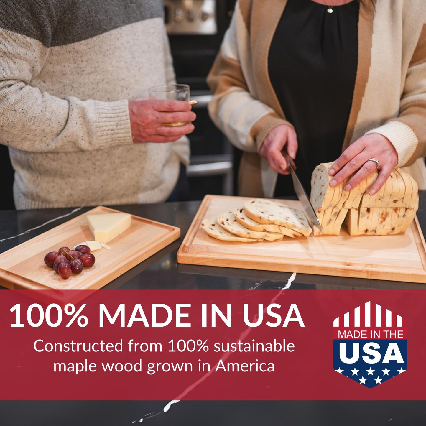Medium Maple + Small Maple + Cutting Board Holder 3 Slots