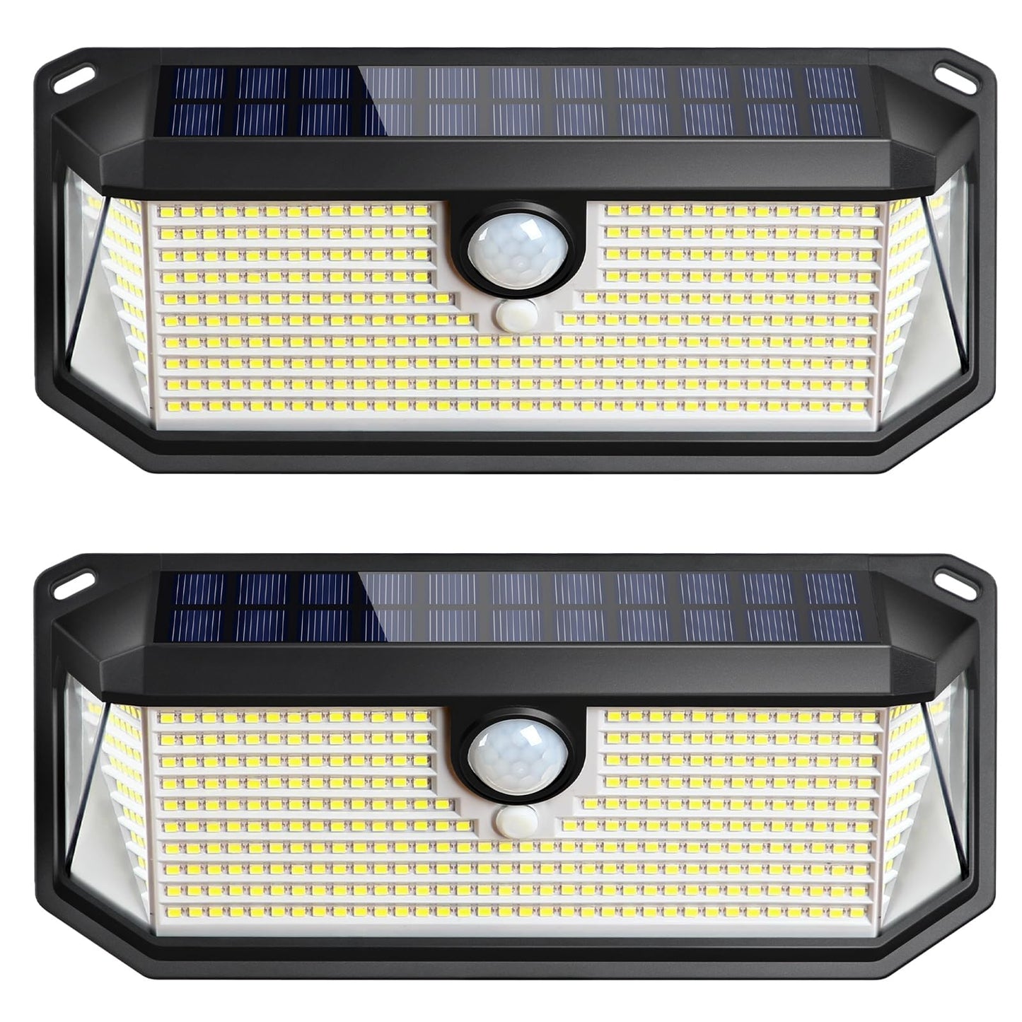 Brightever Solar Outdoor Lights, 4000LM 388 LEDs Motion Sensor Solar Powered Outdoor Light, IP65 Waterproof Exterior Flood Security Lights with 270° Wide Angle & 3 Modes for Patio Garage, 2-Pack