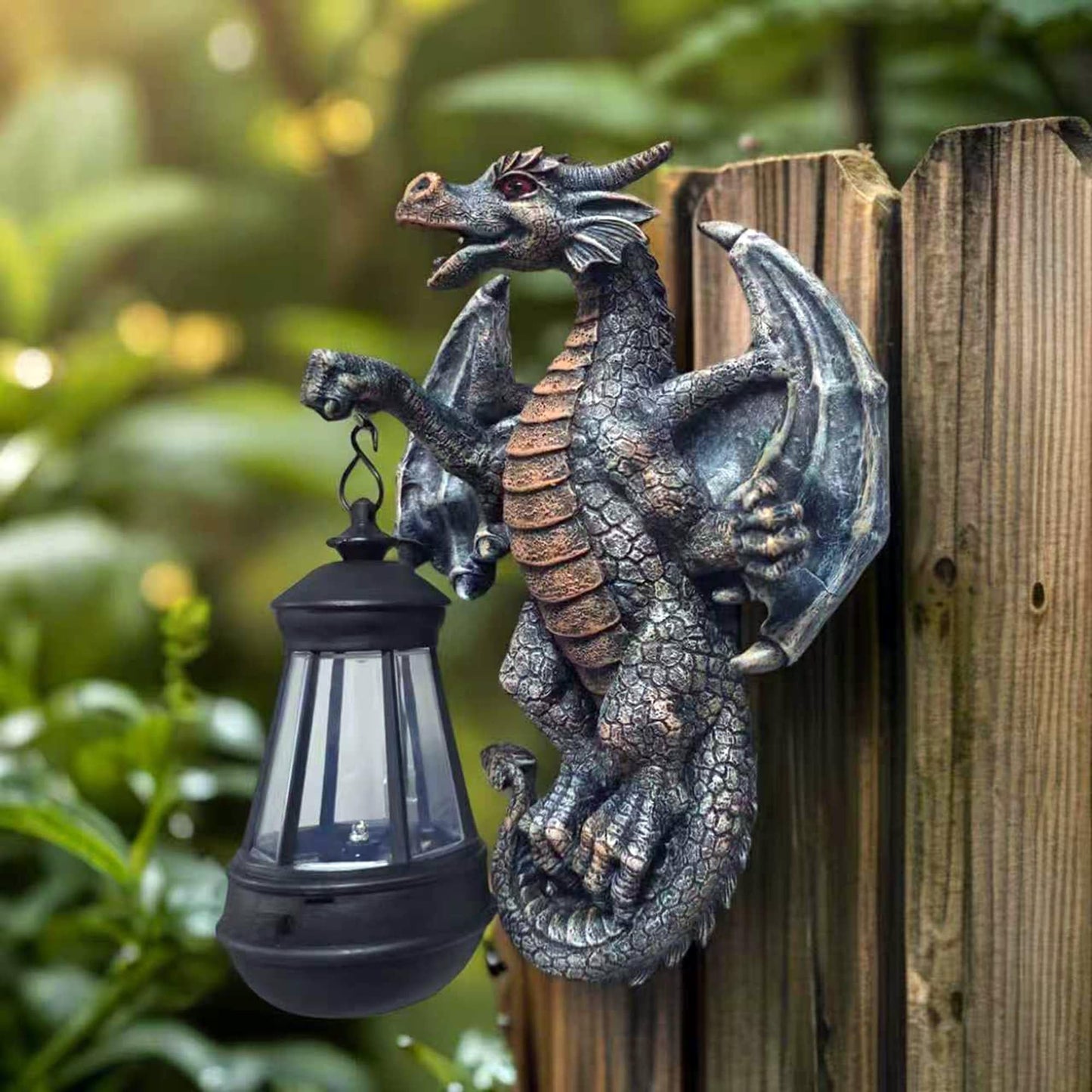 niwhydi Dragon Tree Hugger with Solar Lantern 10.4 Inch Dragon Lamp Decor Statue Garden Yard Outdoor Outside Thoughtful Gifts for Women Mom Grandma