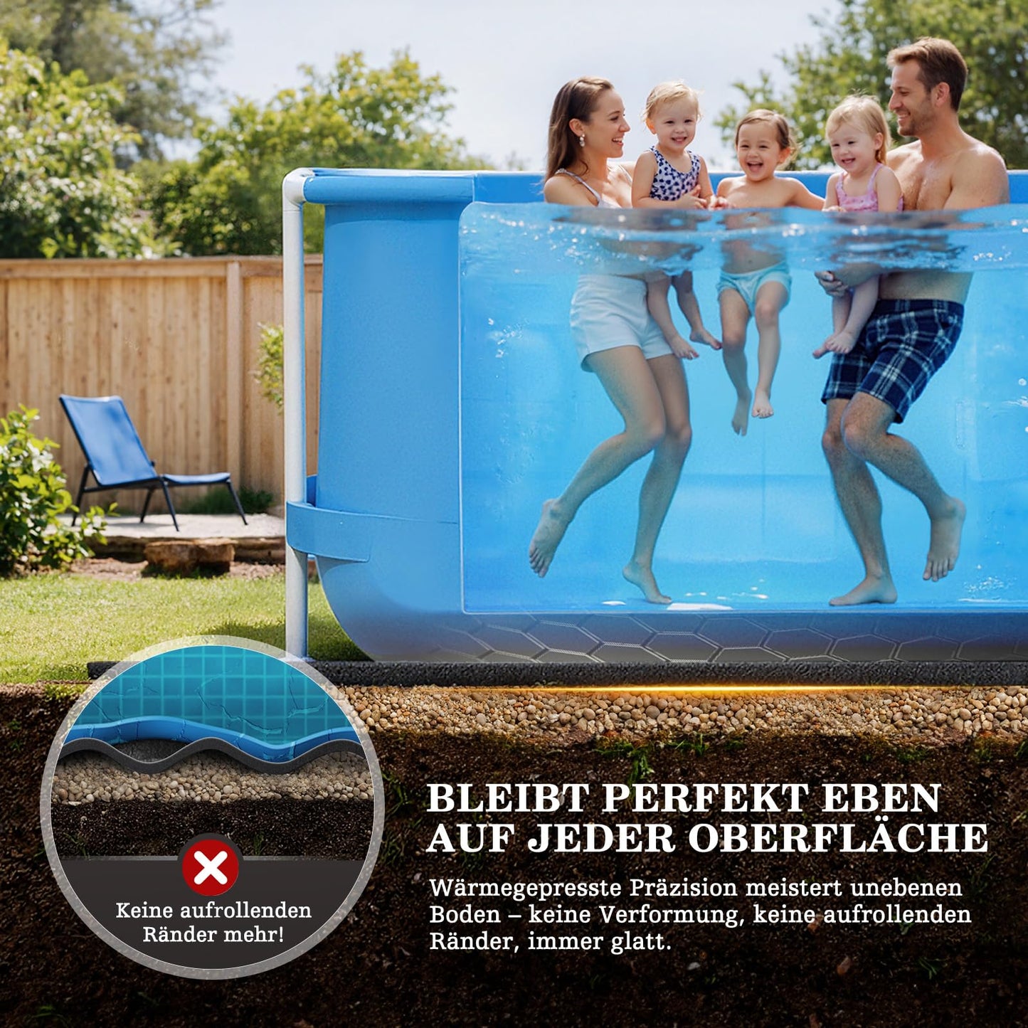 UIRWAY 10FT Round Pool Liner Pad for Above Ground Pool, [2026 New 300G/M² Thicker Heavy Duty] Black Seamless Pool Padding Underlayment for Pool Bottom, Prevent Punctures Weed Barrier Extend Liner Life