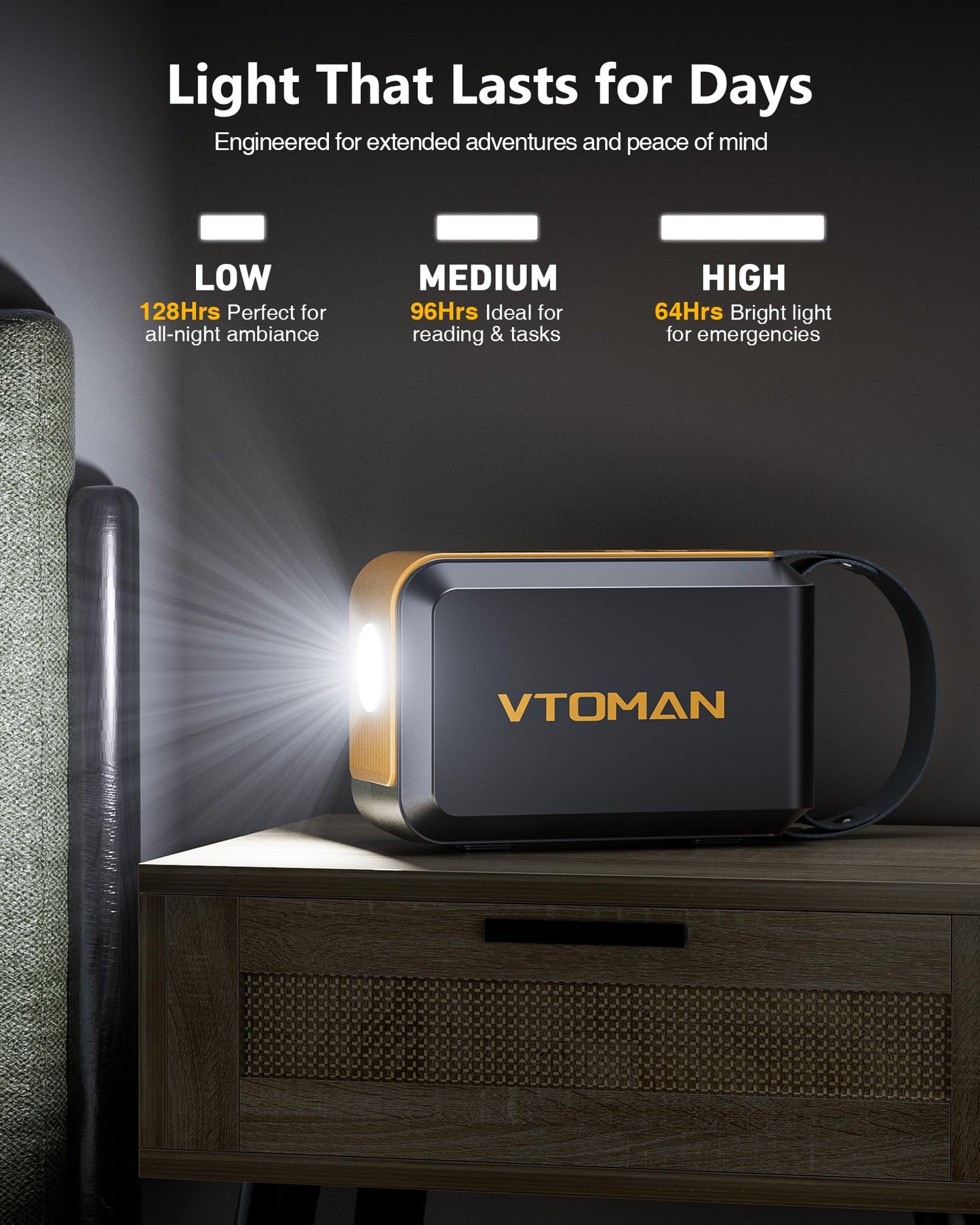 VTOMAN Jump 100 Portable Power Station, Solar Generator LiFePO4 Battery Power Station with 100W (Peak 200W) AC Outlet, 1x PD 65W USB-C, 2X Regulated 5V/2.4A USB-A for Camping