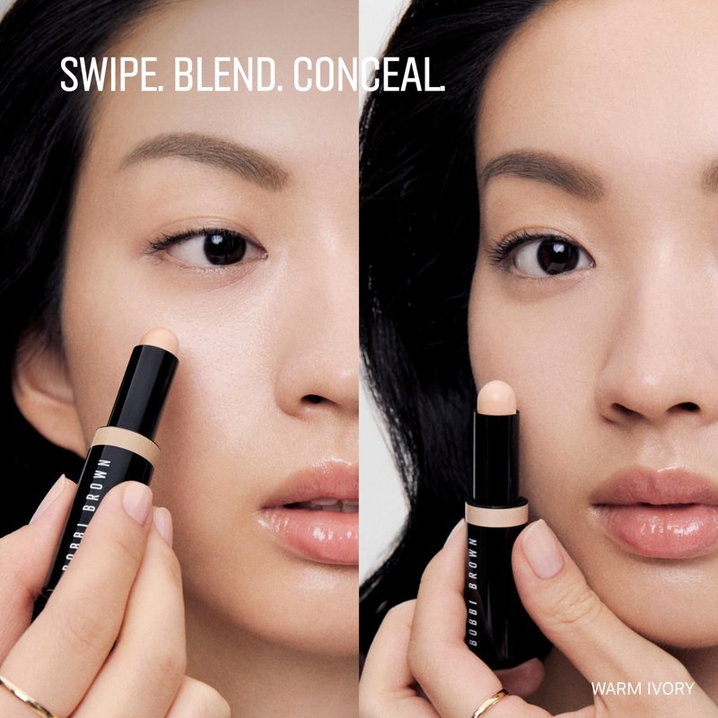 Bobbi Brown Skin Concealer Stick | Long-Lasting Cream Concealer for Dark Circles & Discoloration | 12-Hour Wear, 0.11 Ounce, Warm Ivory