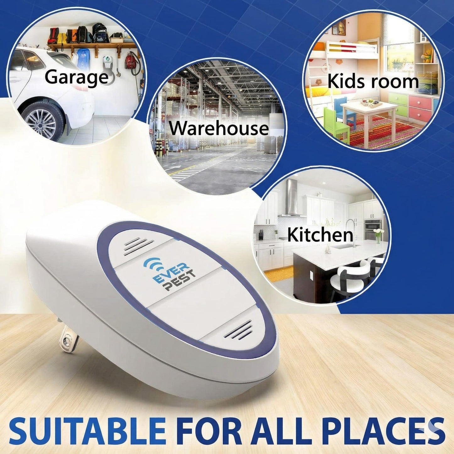 Ultrasonic Pest Control Repeller (2-Pack) Plug in Flea Rat Roach Mosquito Cockroaches Rodent Spider Scorpion Fruit Fly Insect Indoor Plug Getter Robo Caminho 1