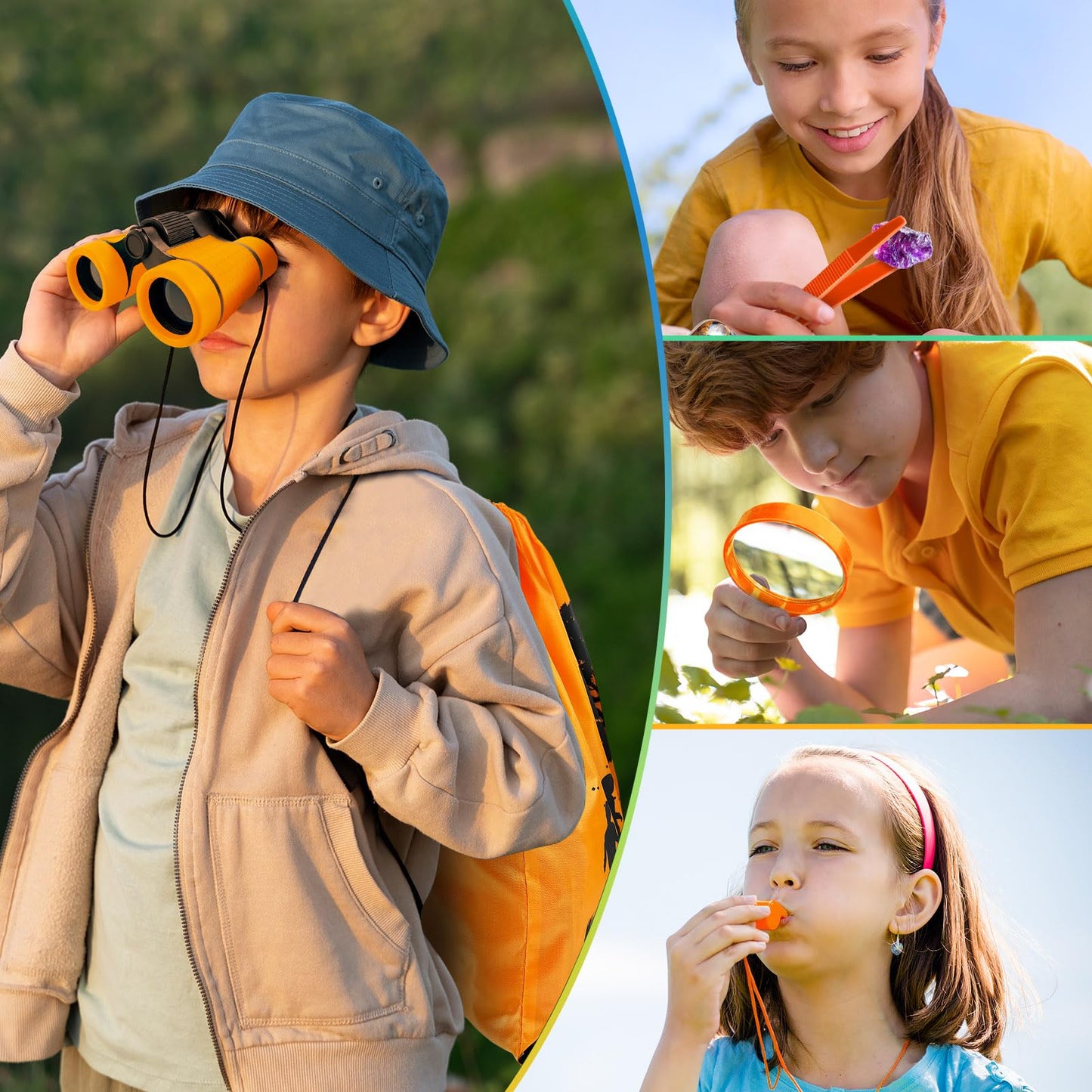 YOPINSAND Kids Explorer Kit & Bug Catcher Kit, Camping Gear for Kids, Outdoor Exploration Set with Backpack & Binoculars, Ideal Outdoor Adventure Toys for Boys Girls 3-12