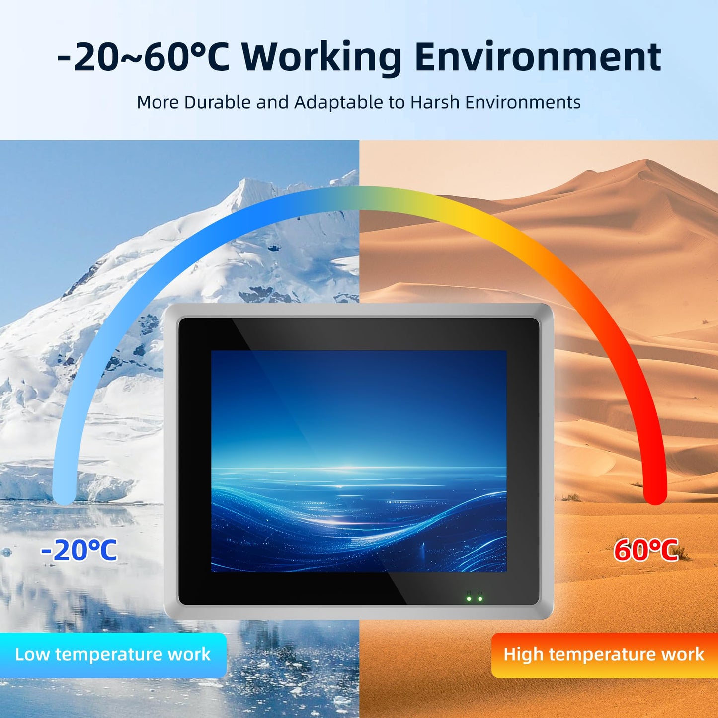NORQIN 12.1 inches Industrial Embedded Panel PC,10 Point Capacitive Industrial Touch Screen Panel Computer,IP65 All-in-One Computer,Windows OS,for Home,Factory,Kiosk (i3-7100U,8GB RAM 256GB SSD)