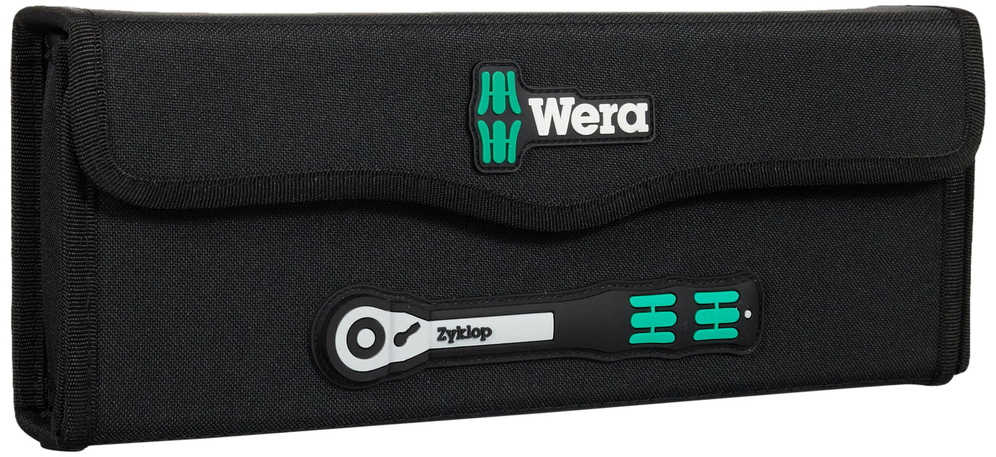 WERA 05004090001 8006 SC 1 Zyklop Hybrid Ratchet Set, 1/2" Drive, Metric, 13 Pieces