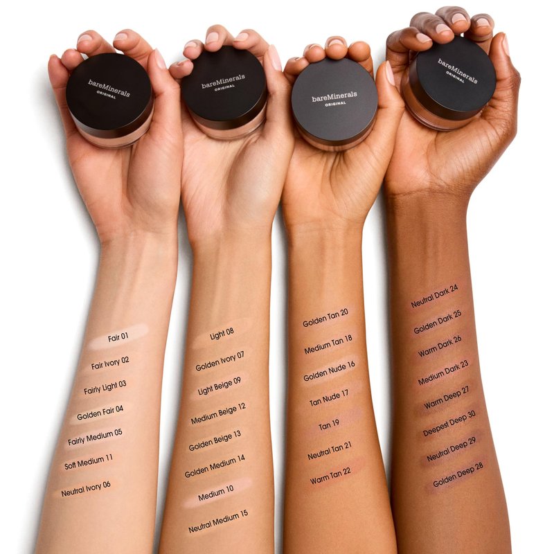 Original Loose Powder Foundation SPF 15, Golden Nude 16, Vegan, Cruelty-Free & Dermatologist-Tested