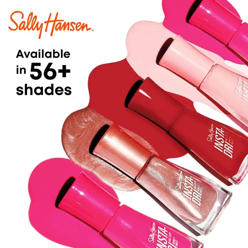 Sally Hansen Insta-Dri Reese's Nail Polish | Quick Dry, Long Lasting, Streak-Free Shine | Opaque, Shimmery | 737 REESE’S Candy + 738 REESE’S Rep | Burnt Orange & Bright Yellow Nail Color Duo