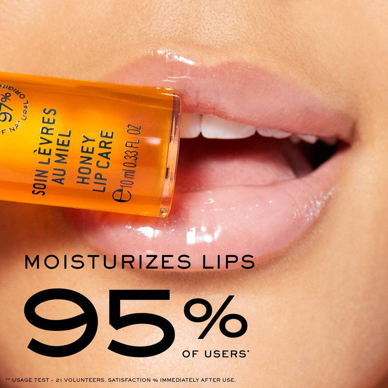 NUXE Rêve de Miel Honey Lip Oil With Vitamin E and Lavender for Moisturized Shiny Lips, 97 Percent Natural, 0.33 Fl Oz