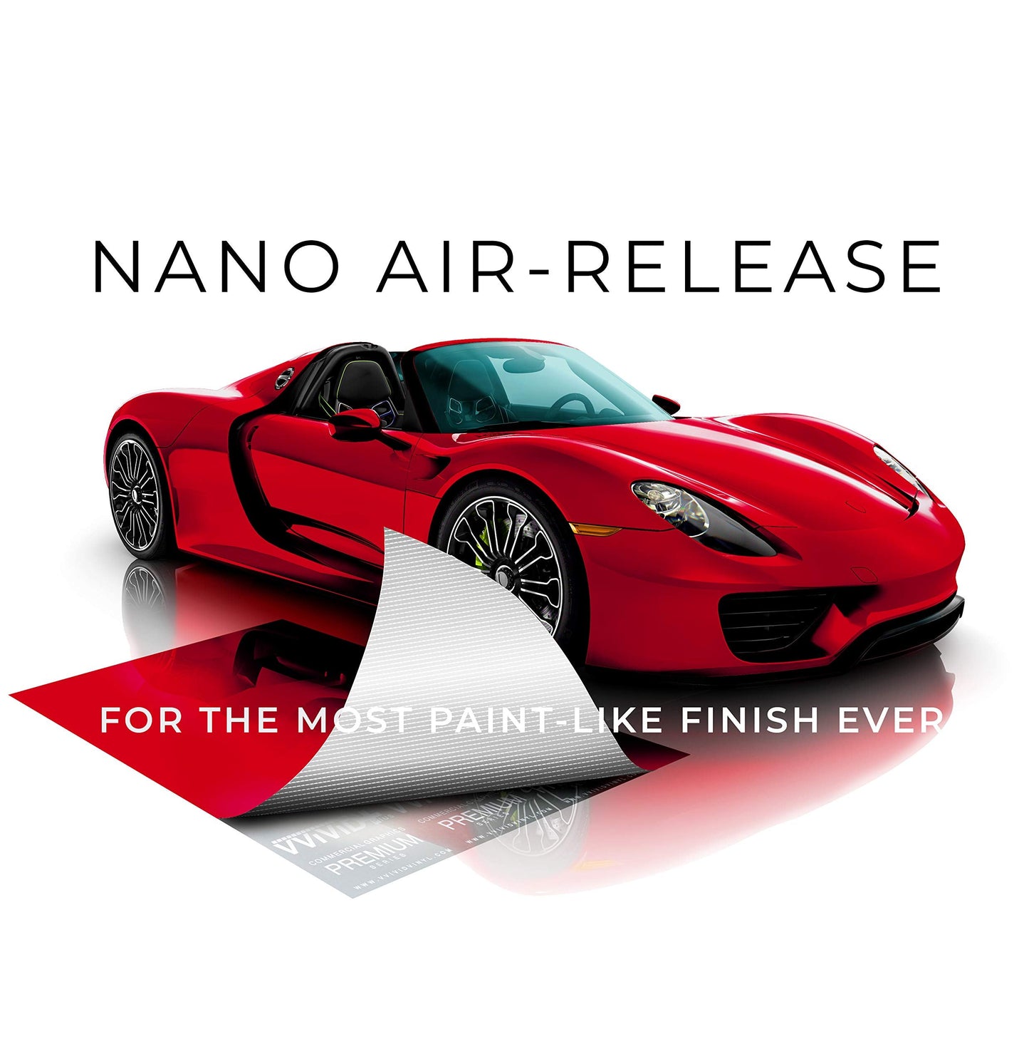 VViViD+ Ultra Gloss Metallic Candy Red Vinyl Car Wrap Premium Paint Replacement Film Roll with Nano Air Release Technology (15ft x 5ft)