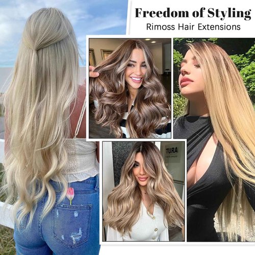 Rimoss Clip in Hair Extensions Real Human Hair - Burgundy Red Color, 24 Inch 7pcs - Soft Remy Human Hair Clip in Hair Extensions Straight for Women (#99J 24 Inch)