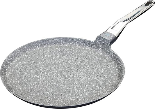 MasterClass MCMCP28 Cast Aluminium Induction-Safe Non-Stick Crêpe Pan, 28 cm (11"), Grey