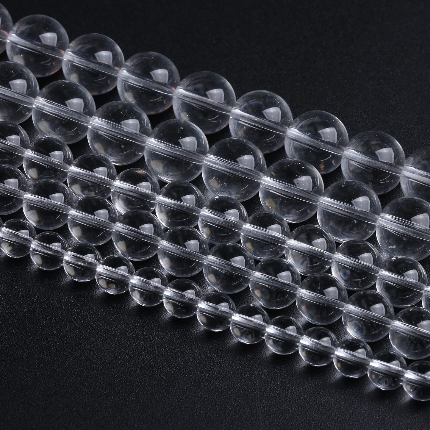 6MM 63PCS Clean Glass Spacer Loose Beads for Jewelry Making DIY Bracelet Necklace
