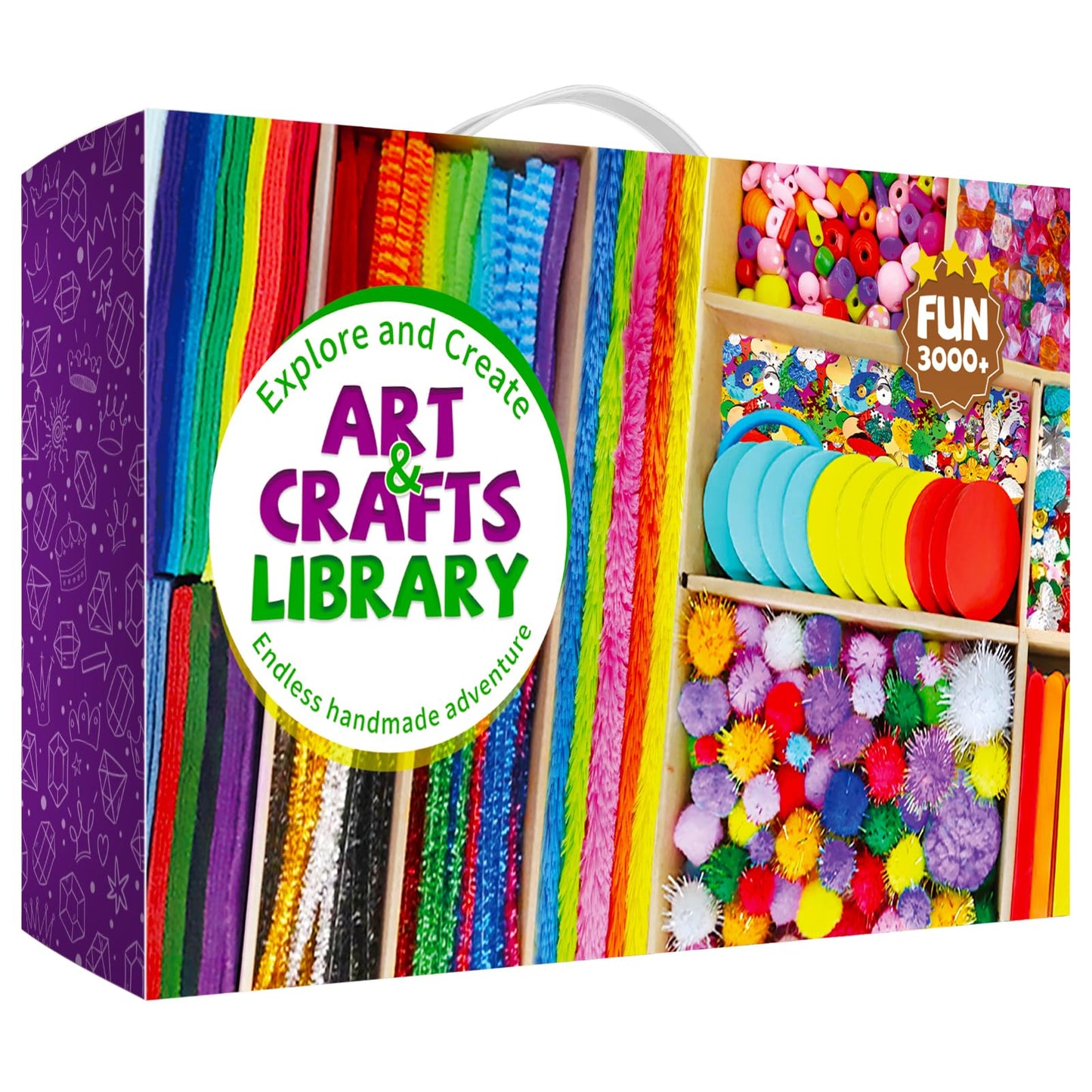 Itopstar Arts and Crafts Kit for Kids, Science Kits for Kids Age 5-7, Craft Kits and Art Supplies, Gifts for 5 7 9 Year Old Girls, Crafts for Kids Ages 4-8 8-12