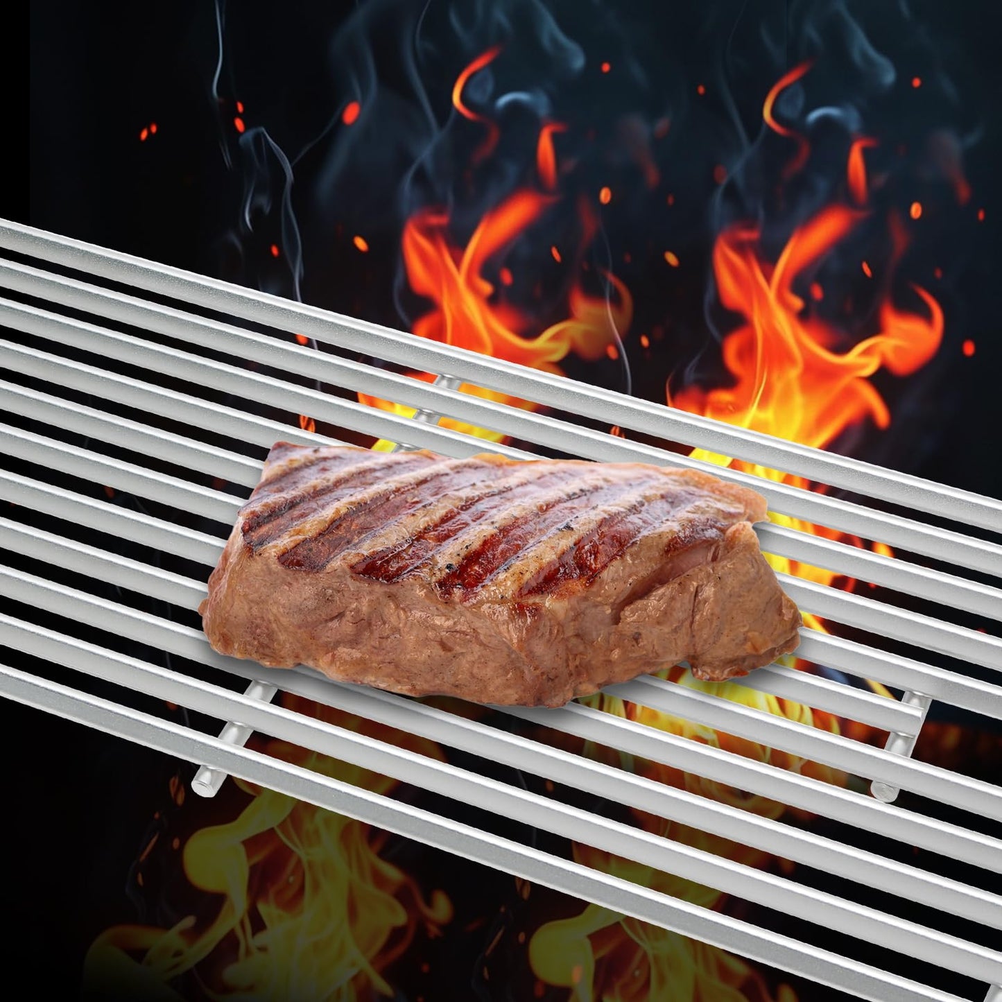 J＆HYBBQ 4 Pcs 18" Triangle Rod Grill Grates Replacement Parts for Blaze Grill for 3, 4, or 5 Burners, 18 x 7-3/8 Inch Stainless Steel BBQ Grill Grate
