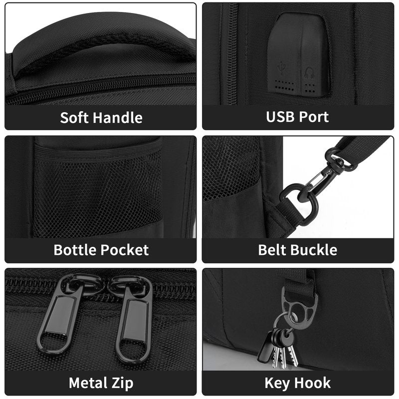 TORIBIO Barber Supplies Bag Backpack for Clippers and Supplies,Portable Barber Clipper Bags for Men,Large Hairstylist Travel Bag for Barber Tools