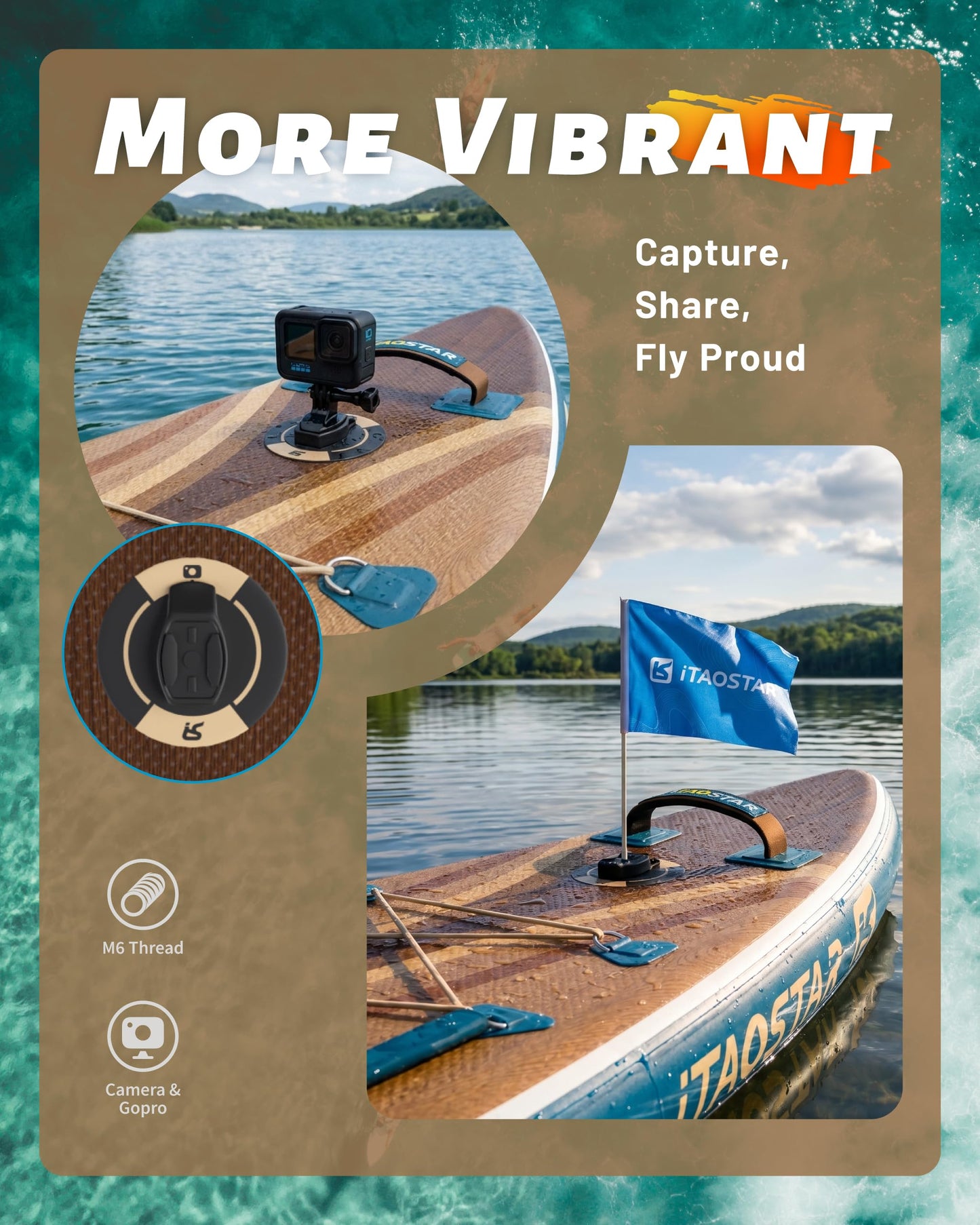 iTAOSTAR W02B 33" Inflatable Paddle Board with Seat, More Fun Inflatable Paddleboard with 5 Fins for Better Balance, Stand Up Paddle Board with Premium SUP Accessories for Adults of All Skill Levels