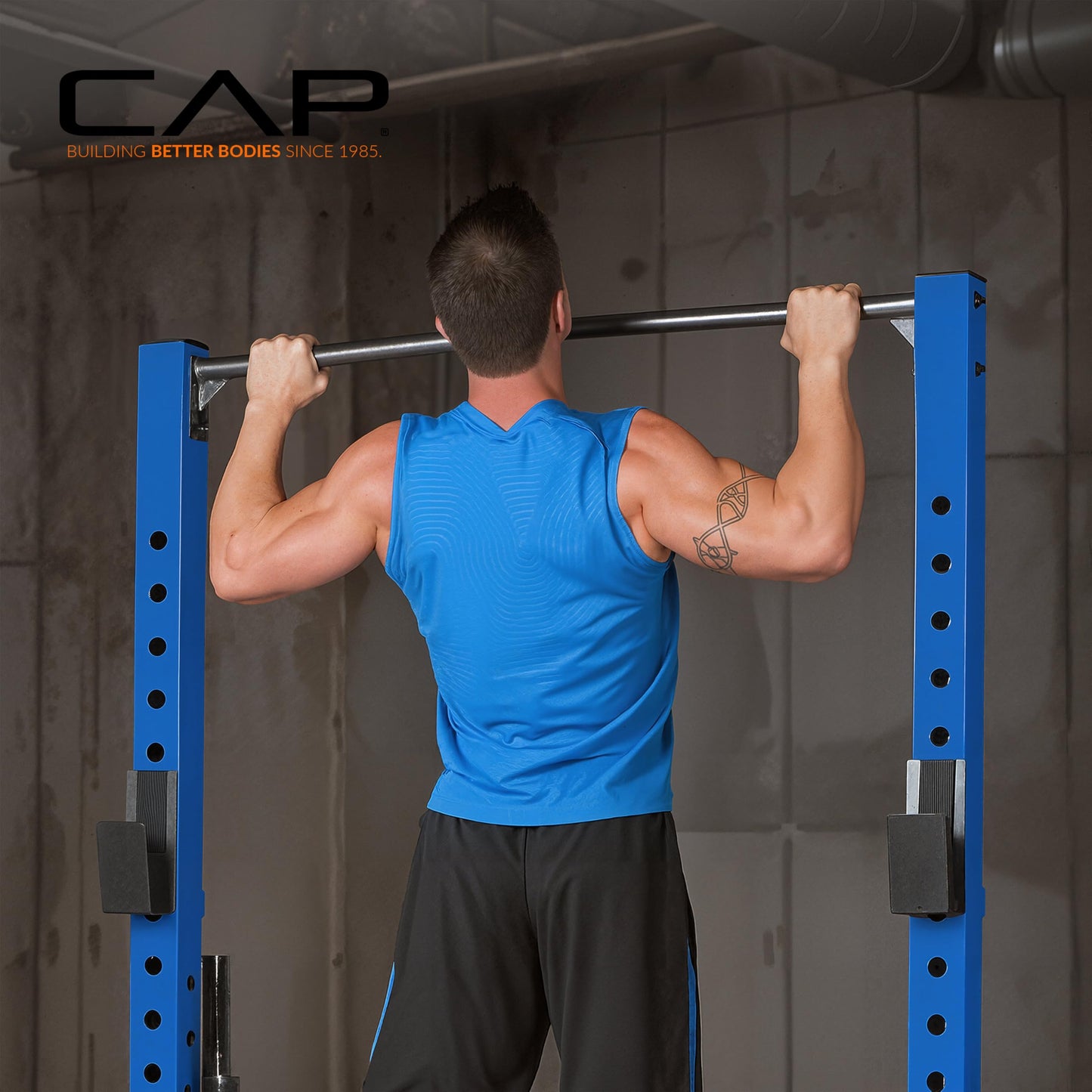 CAP Barbell FM-8000F Deluxe Power Rack, Blue