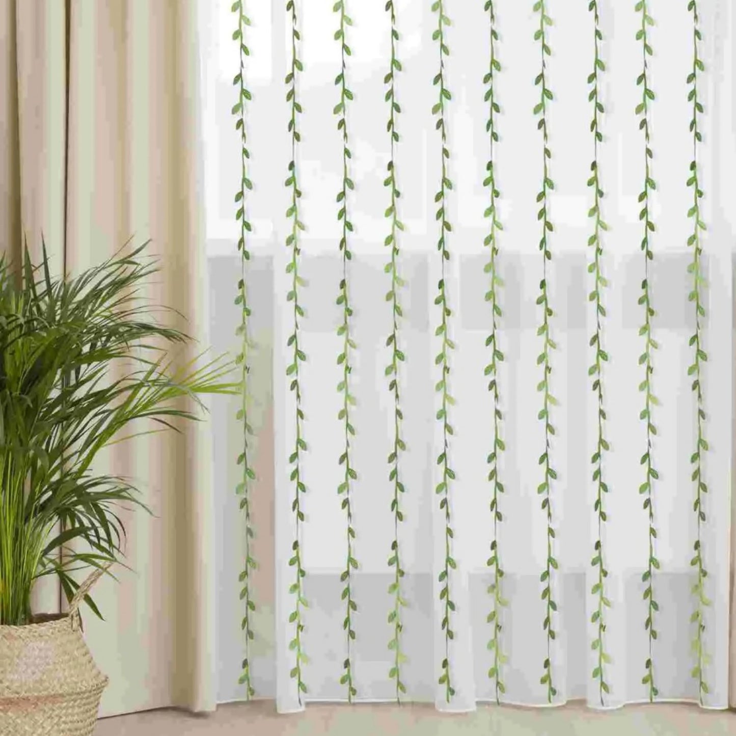 Leaf Ribbon 20 Yard Fabric Ribbons Roll Green Leaf Tape 1" Width Artificial Olive Trim Tape for Gift Wrapping Craft DIY