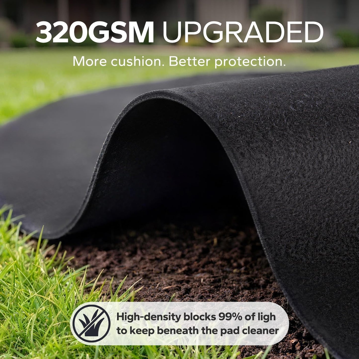 POOLHACKER 18 ft Pool Liner Pad, [2026 New Pool Pad 9.4 oz/yd² Heavy-Duty] Round Pool Liner Pad for Above Ground Swimming Pools, Prevents Punctures, Effortless to Install, Eco-Friendly Padding