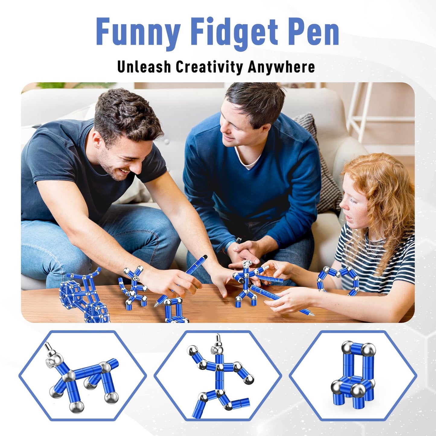 Gifts for Teens Fidget Pen, 2026 College Graduation Gift for Her Him Teens, Anniversary Birthday Gift for Men Him Husband, Father Day Gifts from Wife Daughter, Multifunction Pen for Cool Stuff Gadgets