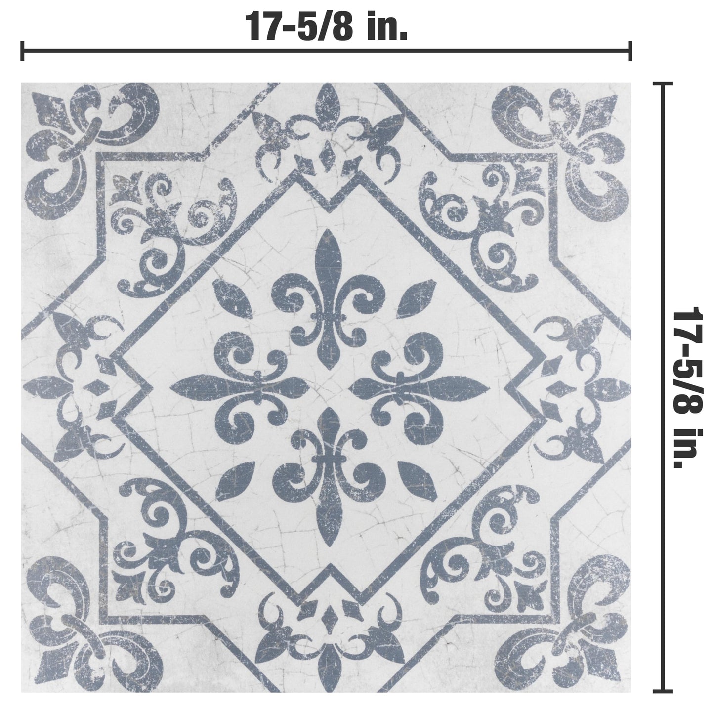Merola Tile Harmonia Atlantic Cobalt Blue 13" x 13" Ceramic Floor and Wall Tile