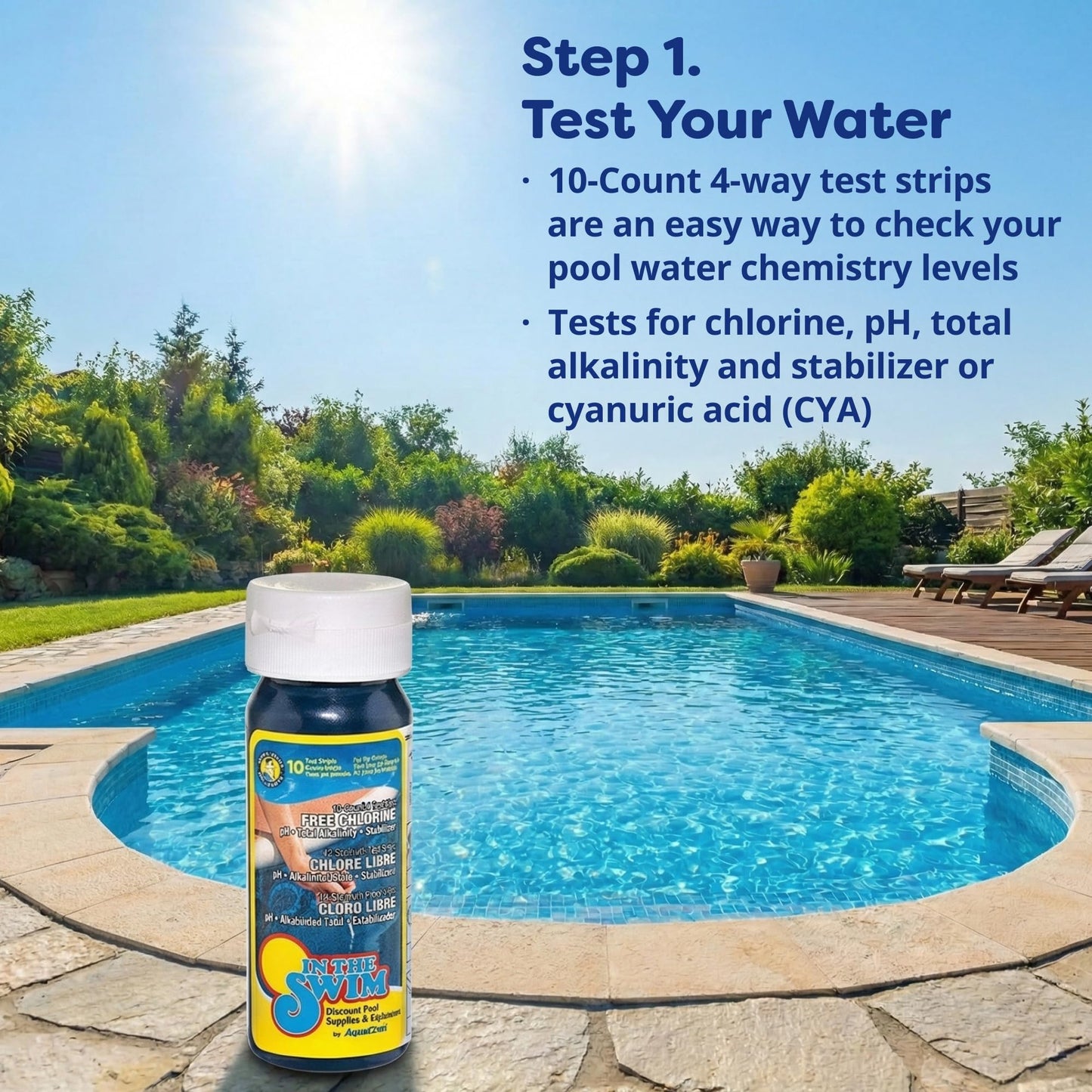 In The Swim Saltwater Pool Opening Chemical Kit - Start-Up Treatment for Salt Pools Up to 15,000 Gallons - Shock, Algaecide, Clarifier, Stain Preventer & Oil Absorber