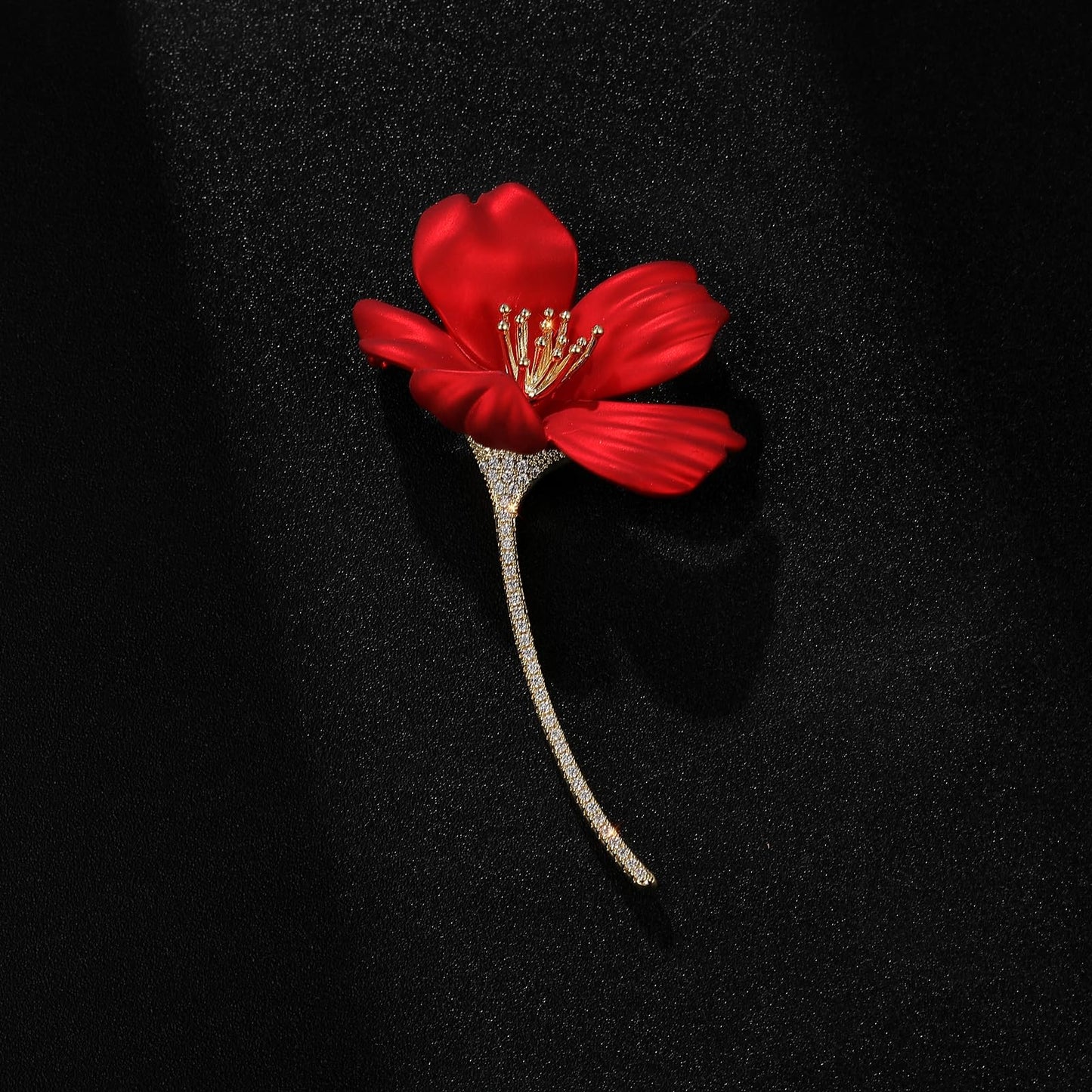 AILONMEI Floral Series Brooch Pins For Women Fashion Costume Pearl Flower Designer Broach & Pins Jewelry Christmas Gift (Hibiscus Flower)