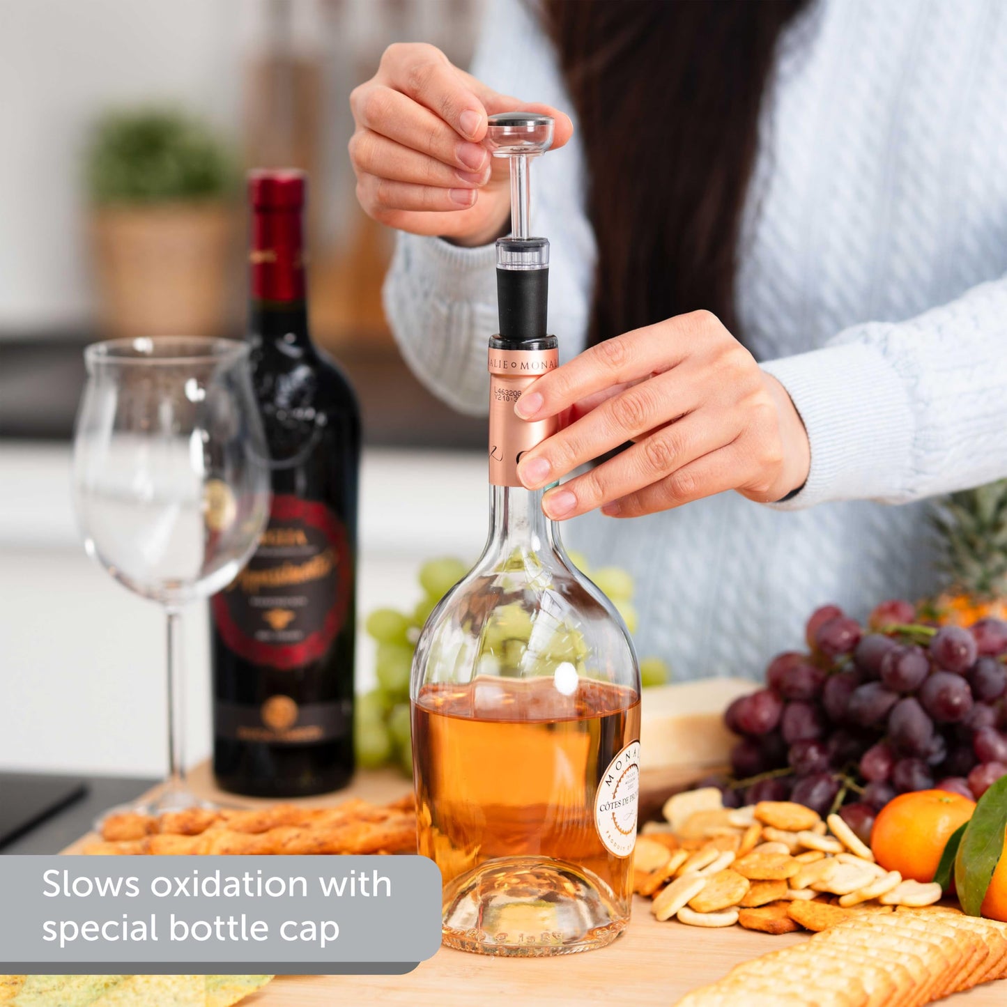 Rechargeable Electric Wine Bottle Opener Set with Wine Aerator, Foil Cutter, Bottle Stoppers, and Wine Aerator Pourer Spout — Perfect for Home, Bar, Parties & Outdoors