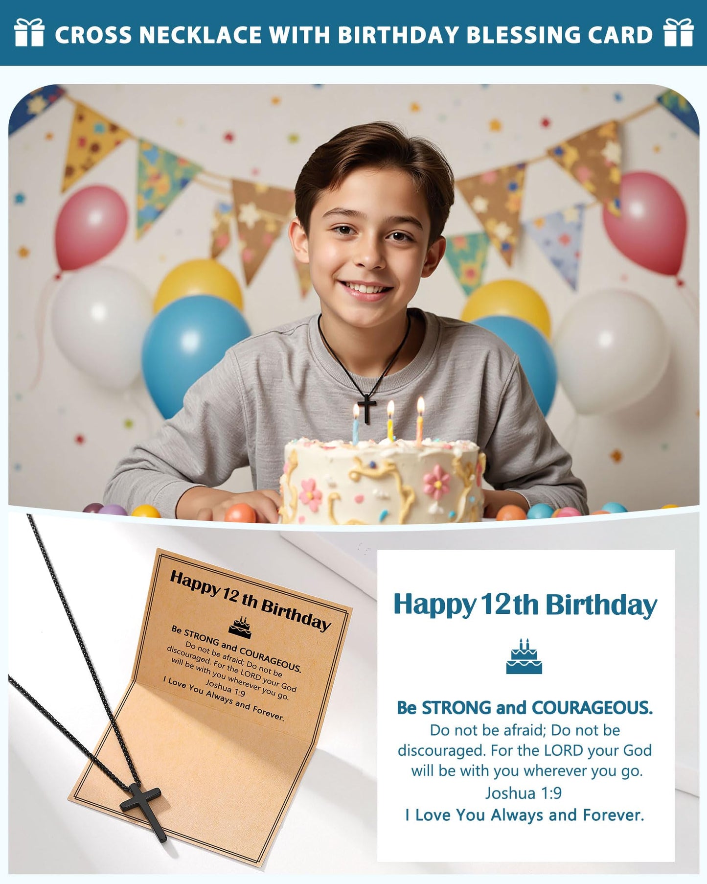 ORISPRE 12 Year Old Boy Gifts, Birthday Gifts for 12 Year Old Boy 12th Birthday Decorations Necklace Ideas