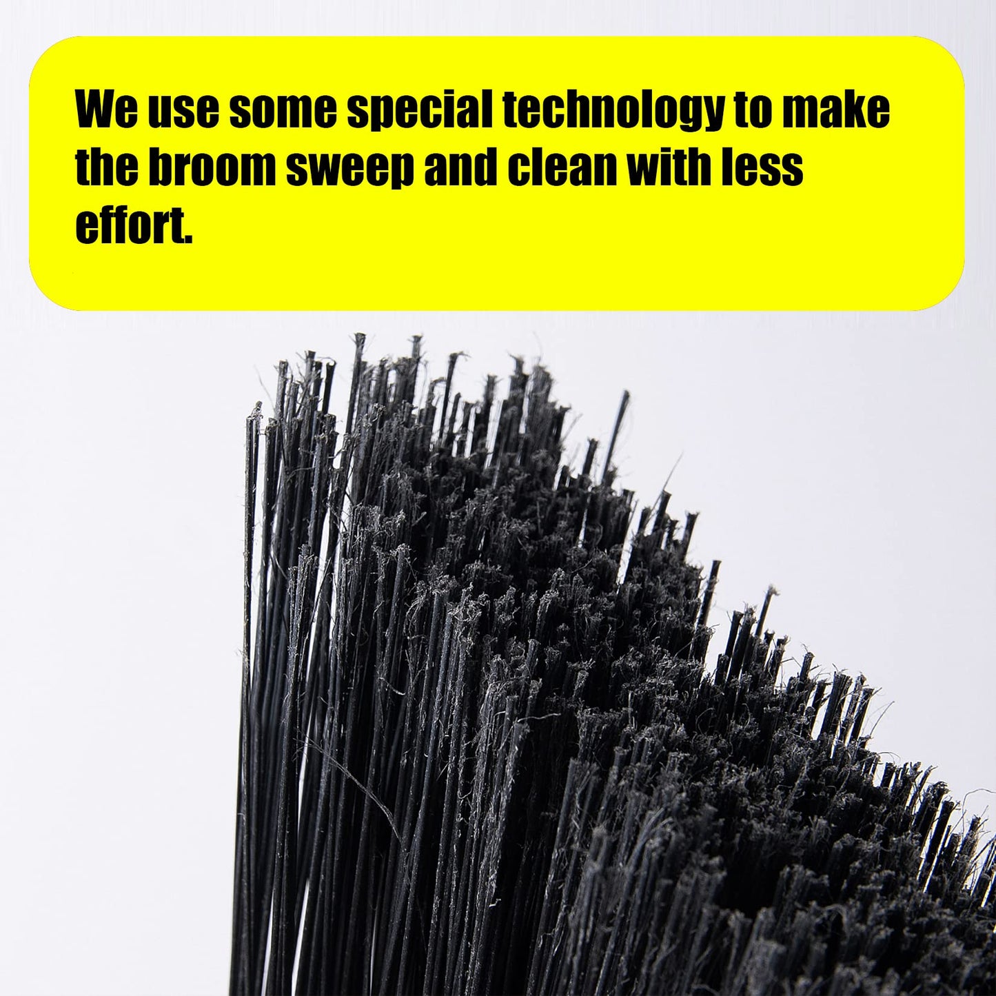 Yocada Commercial Heavy Duty Broom and Dustpan with Comb Set Indoor Outdoor for Courtyard Garage Lobby Mall Market Floor Home Kitchen Room Office Pet Hair Rubbish