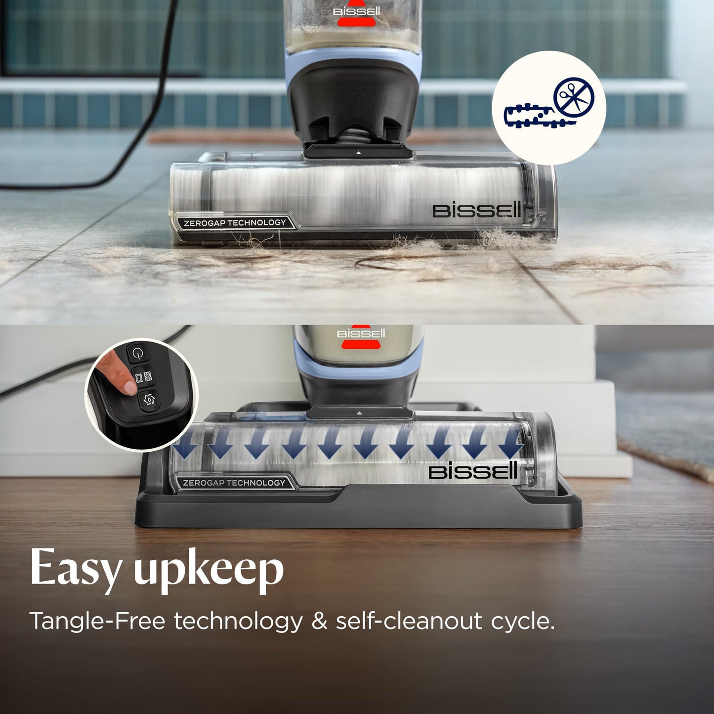 BISSELL CrossWave Edge, Multi-Surface Hard Floor Cleaner Wet Dry Vacuum with Zero-Gap Edge Technology, 4111A