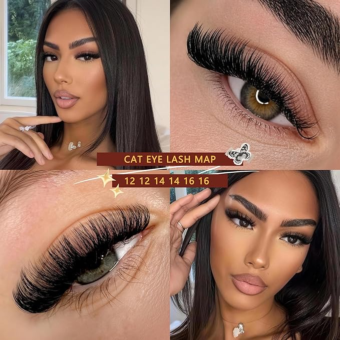 QUEWEL Lash Clusters 320Pcs Cluster Lashes 40D D Curl Lash Cluster Eyelash Extensions Mix9-16mm Individual Eyelashes Clusters Wispy Lash Clusters Thin Band Soft to Use at Home(40D D Mix9-16)