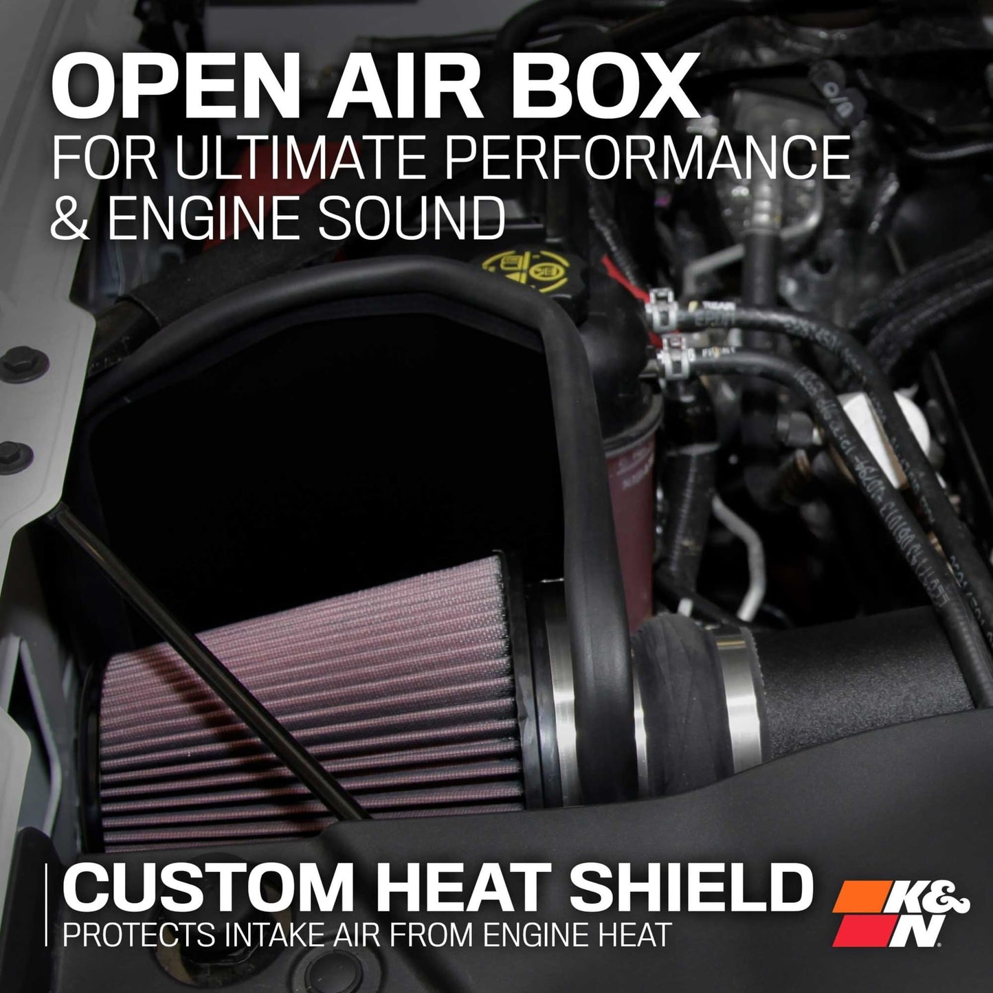 K&N Cold Air Intake System: High-Flow Air Filter, Increase Performance & Towing: Compatible with 2014-2020 Chevy/GMC/Cadillac Silverado 1500, Suburban, Tahoe, Sierra 1500, Yukon, Escalade, 63-3082