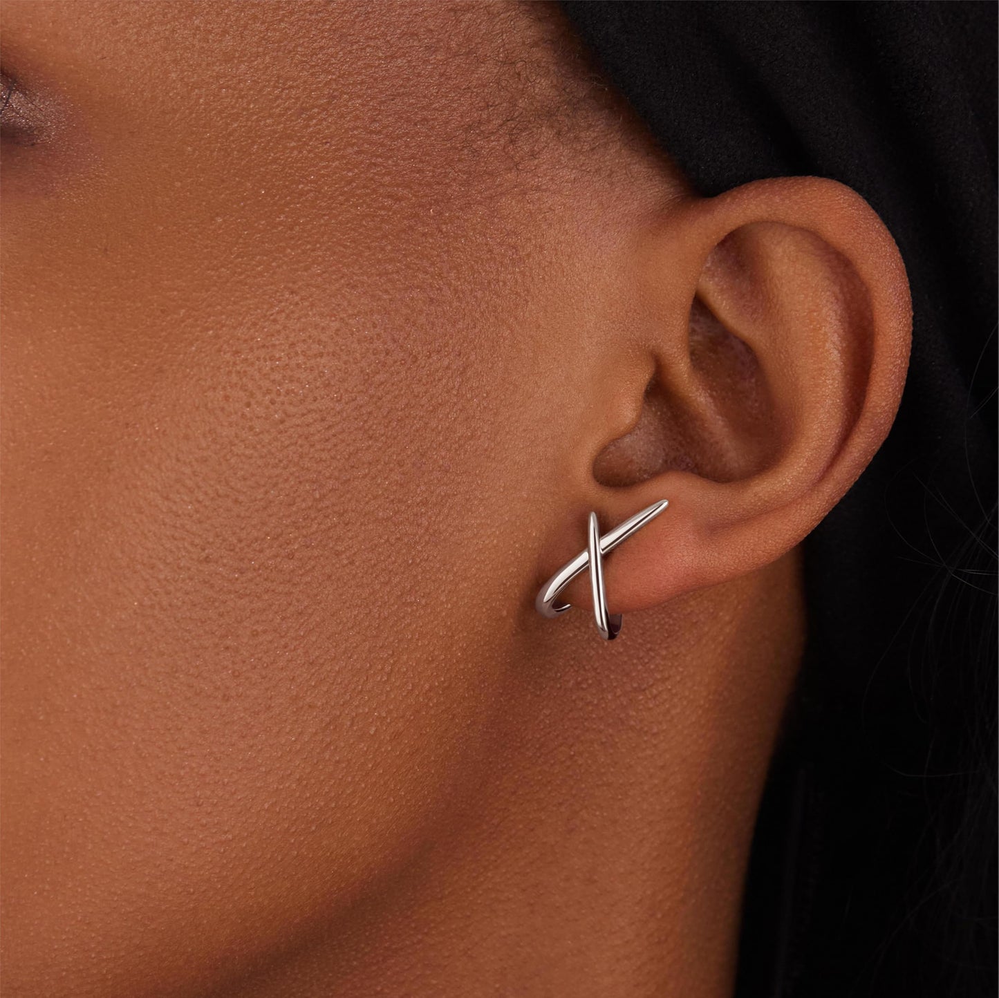 Sterling Silver Earrings for Women Trendy, Dainty Simple Minimalist Unique Silver Stud Earrings, 925 Post Hypoallergenic Earrings for Sensitive Ears Women Women‘s Fashion Gifts