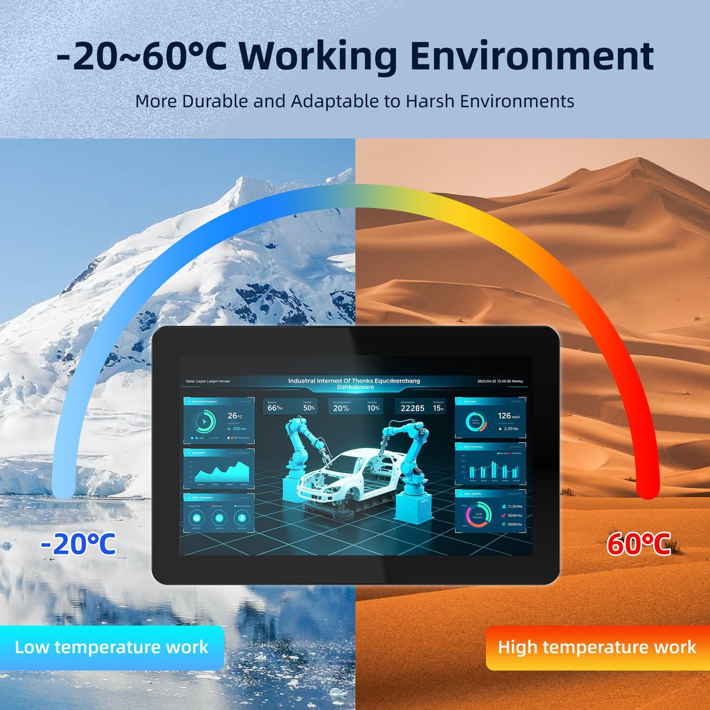 NORQIN 18.5 Inch Embedded Industrial Touch Panel PC,16:9 IP65 Capacitive Touch Screen Monitor 1920×1080 FHD,All-in-one Computer,Windows OS,4×USB,HDMI,6×COM,2×LAN,WiFi,for Kiosks（I5-7200U,8GB+512GB