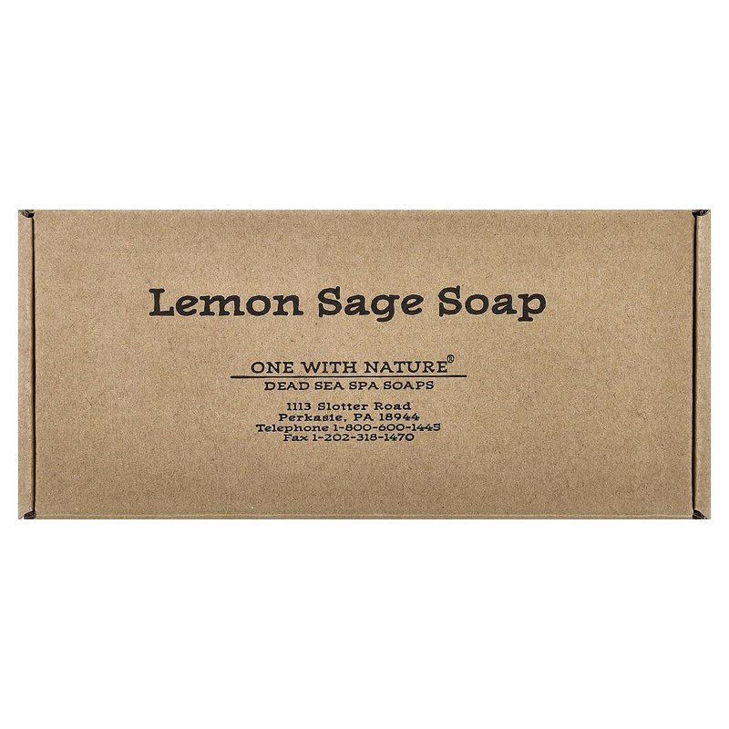 One With Nature Dead Sea Mineral Soap, Lemon Sage, 7-Ounces (Pack of 6)